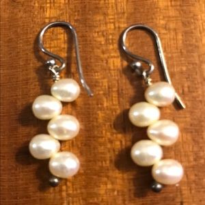 Baby Pearl Earrings Fish Hook Backs